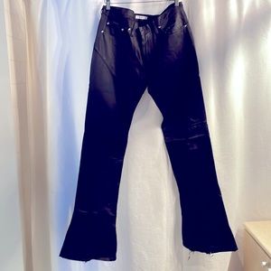 J. Lindeberg Mens Vintage Black Low-Rise Skinny Bellbottoms. 32”x32”